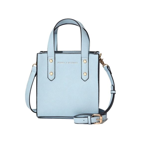 Poppy & Peonies Blue Crossbody Bag - Picture 6 of 12